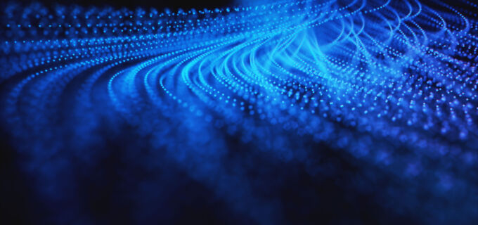 3D illustration of connections and dots representing the concept of cloud computing.